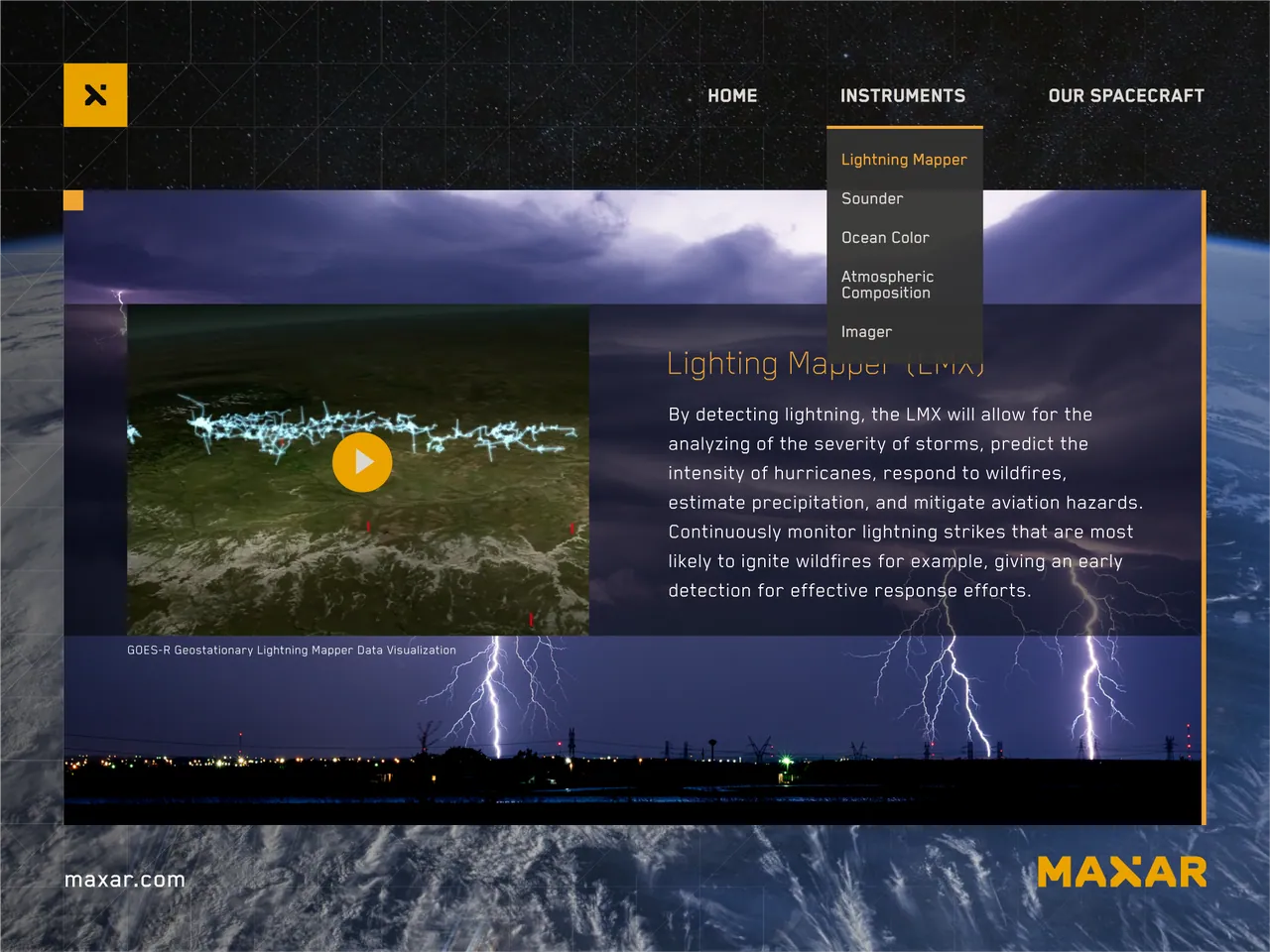 Lightning Mapper instrument screen