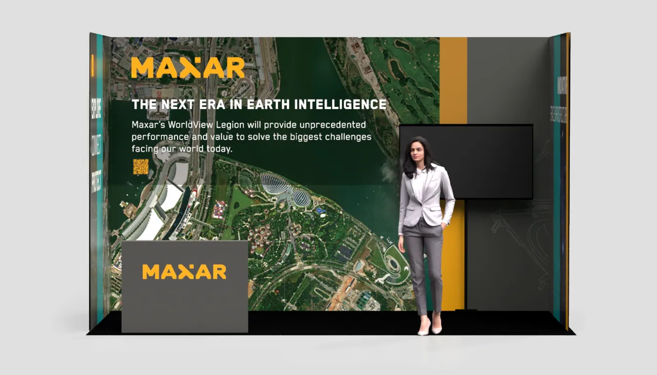 Booth rendering, center view: The Next Era in Earth Intelligence
