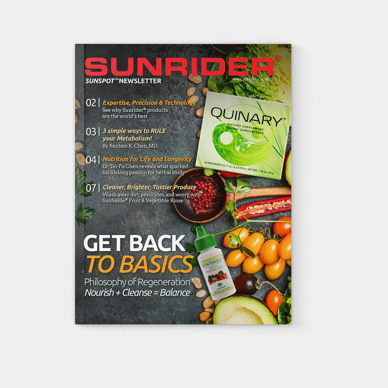 Sunspot newsletter cover titled Get Back to Basics