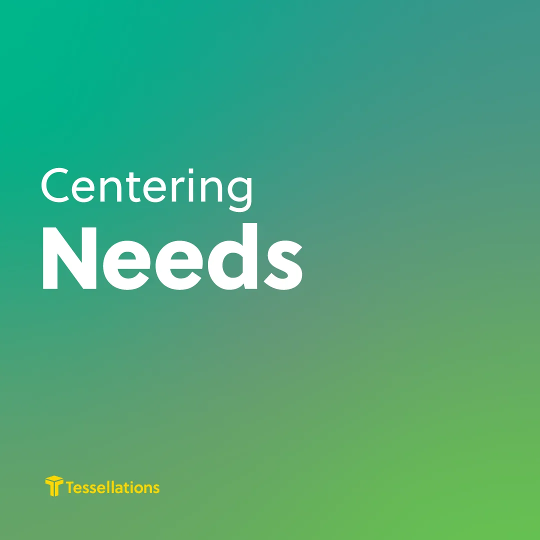 Carousel slide one: Centering Needs on green