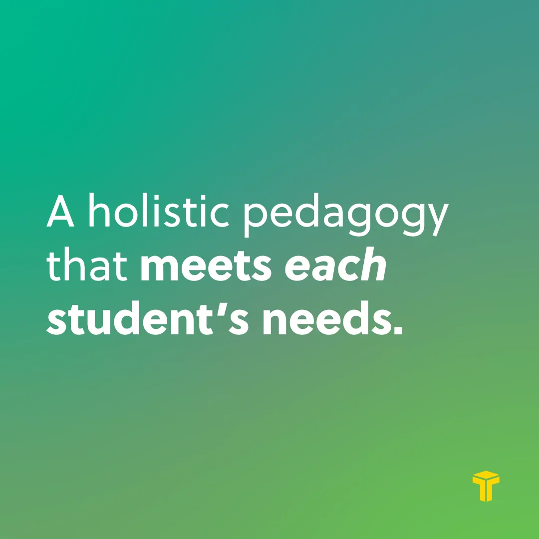 Carousel slide three: A holistic pedagogy that meets each student’s needs