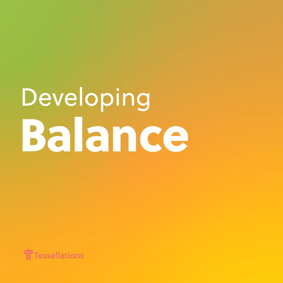 Carousel slide one: Developing Balance on gold