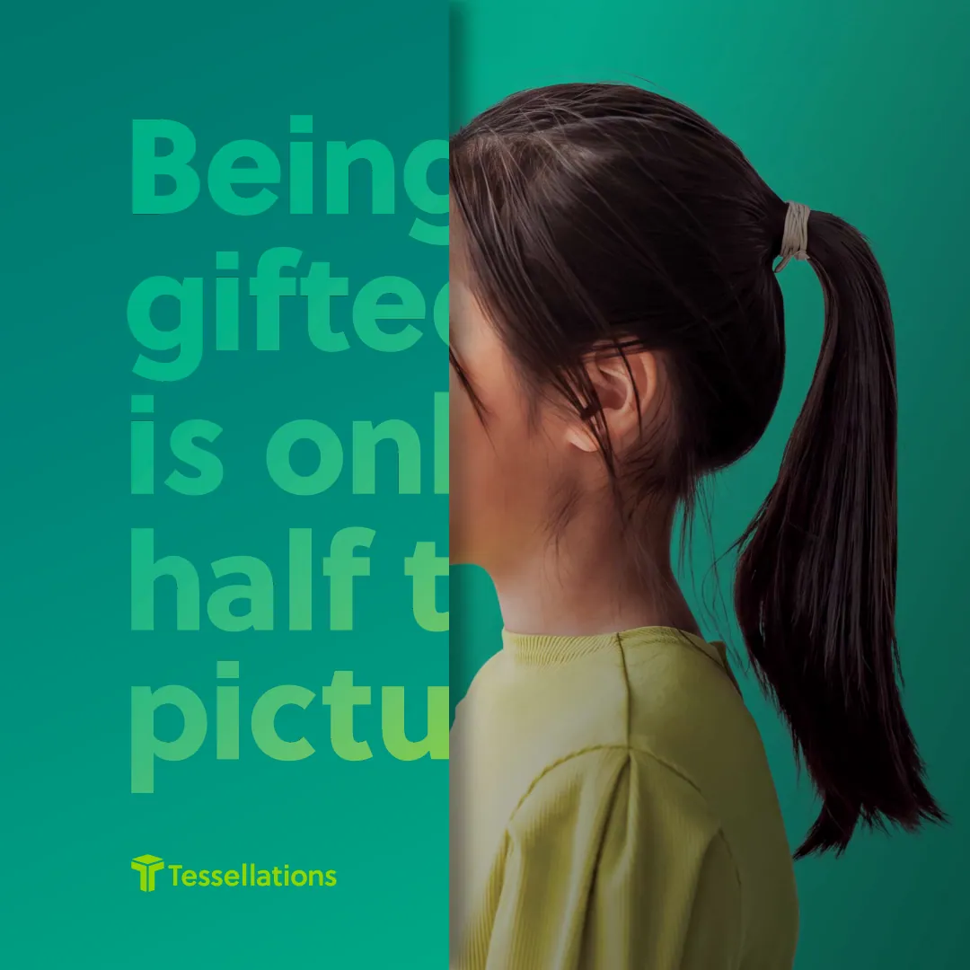 Carousel slide one: Being gifted is only half the picture beside a profile portrait