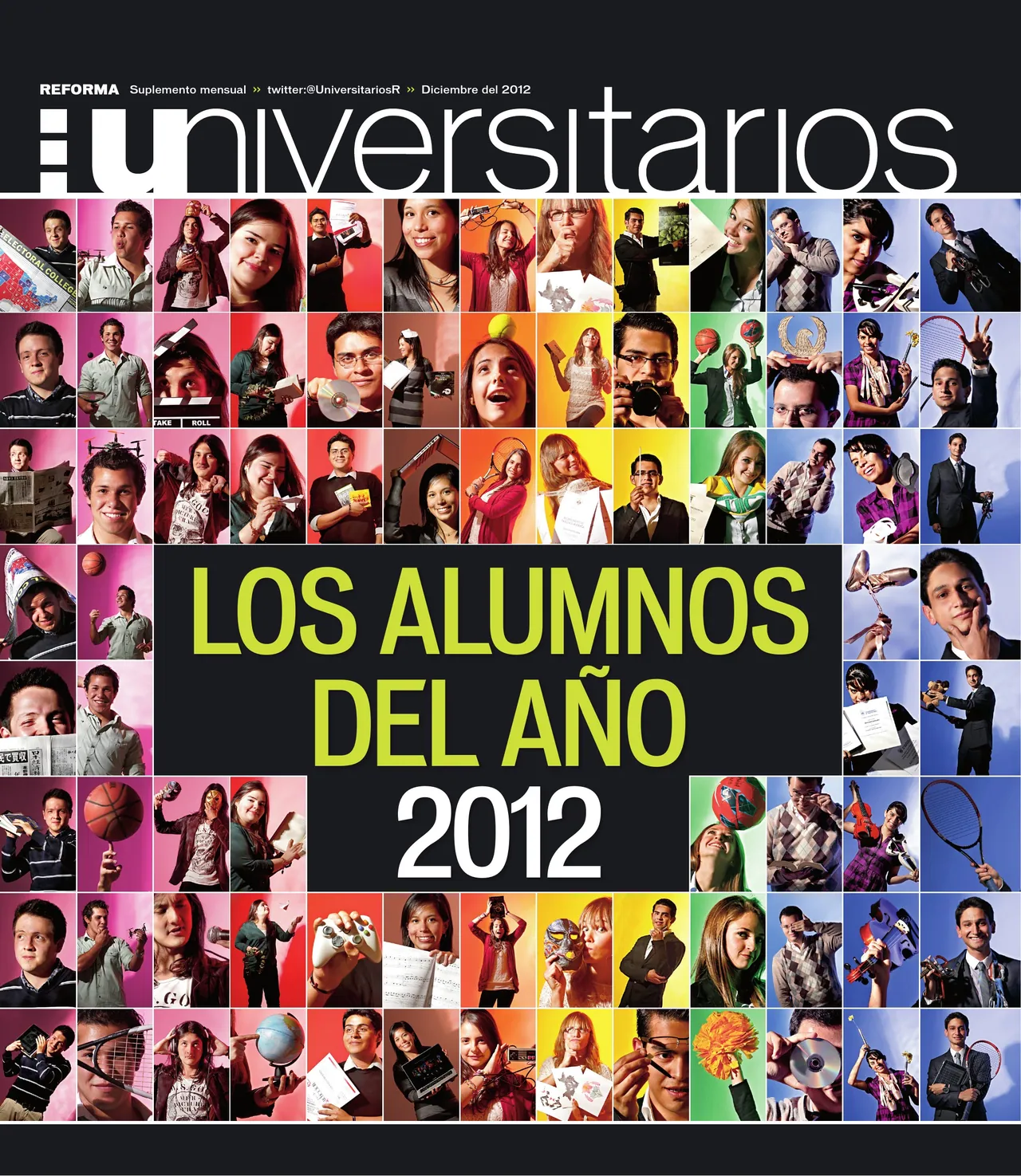 Universitarios cover ‘Los alumnos del año 2012’: a mosaic of student portraits in every color